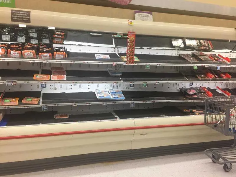 Mercados estão desabastecidos na capital dos Estados Unidos
