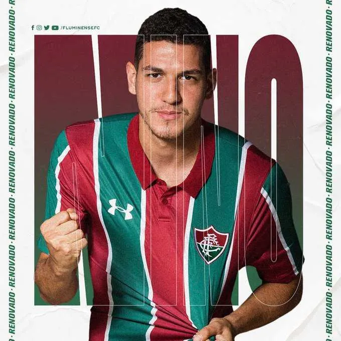 O jogador assinou por mais três anos com o Flu