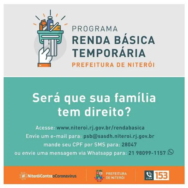 Imagem ilustrativa da imagem Prefeitura de Niterói inicia segunda (20) a entrega dos cartões do programa Renda Básica Temporária