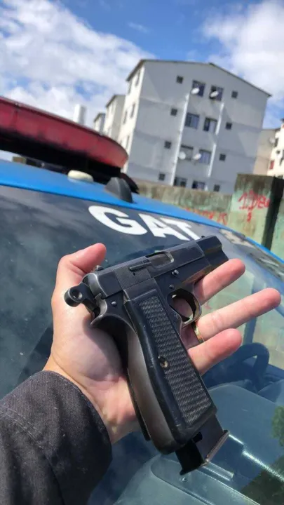 Foto da arma apreendida