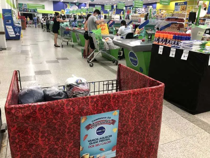 Doações poderão ser feitas em trinta lojas 