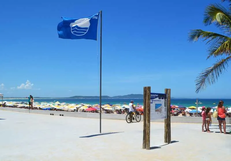 A Bandeira Azul do Peró poderá ficar hasteada durante todo o ano de 2021 e não somente no período de verão