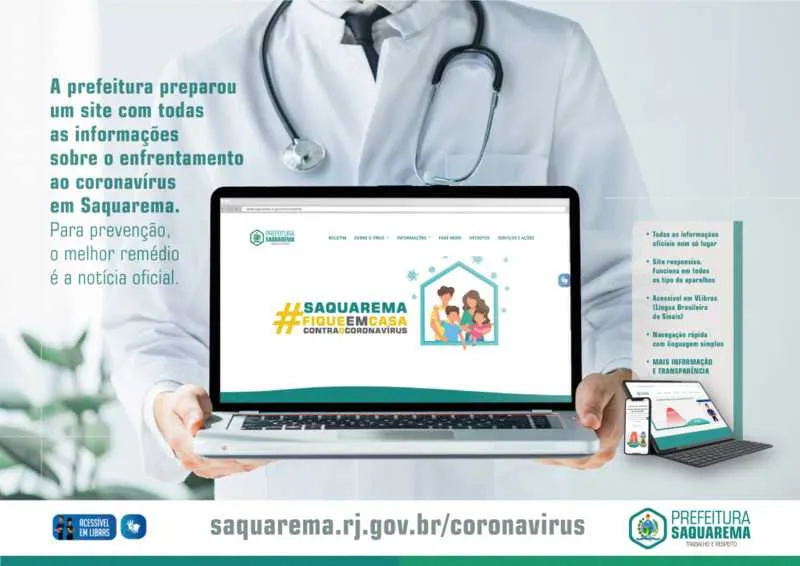 O novo site já está no ar e disponível para a população, com acessibilidade em libras