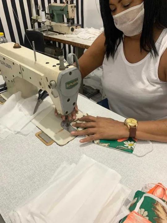 Máscaras estão sendo produzidas 