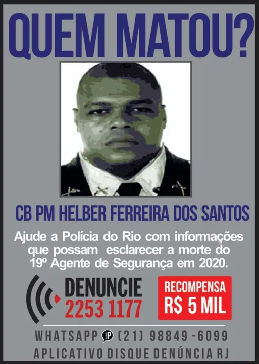 Imagem ilustrativa da imagem Portal dos Procurados pede informações sobre assassinato de policial militar, em São Gonçalo