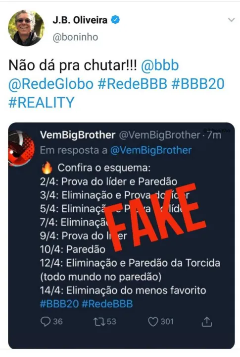 Boninho desmente informação sobre cronograma final do BBB