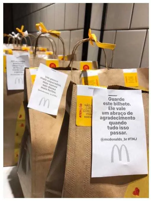 O McObrigado estão sendo doados nos hospitais como forma de solidariedade aos funcionários