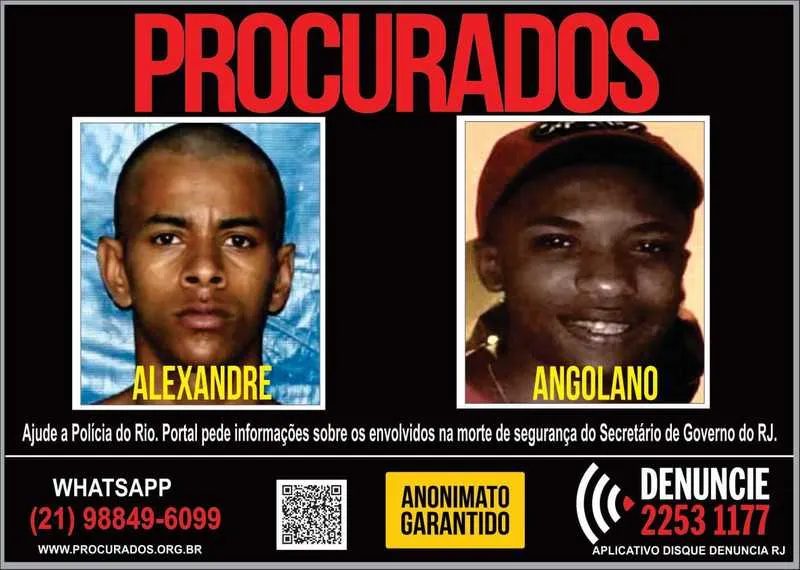 Alexandre da Silva Santos, de 25 anos e Marcus Vinicius Nicolau Lopes, o Angolano, de 21 anos