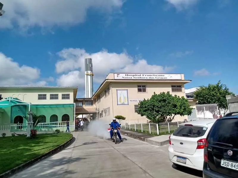 Imagem ilustrativa da imagem Prefeitura de SG realiza sanitização do Hospital Franciscano