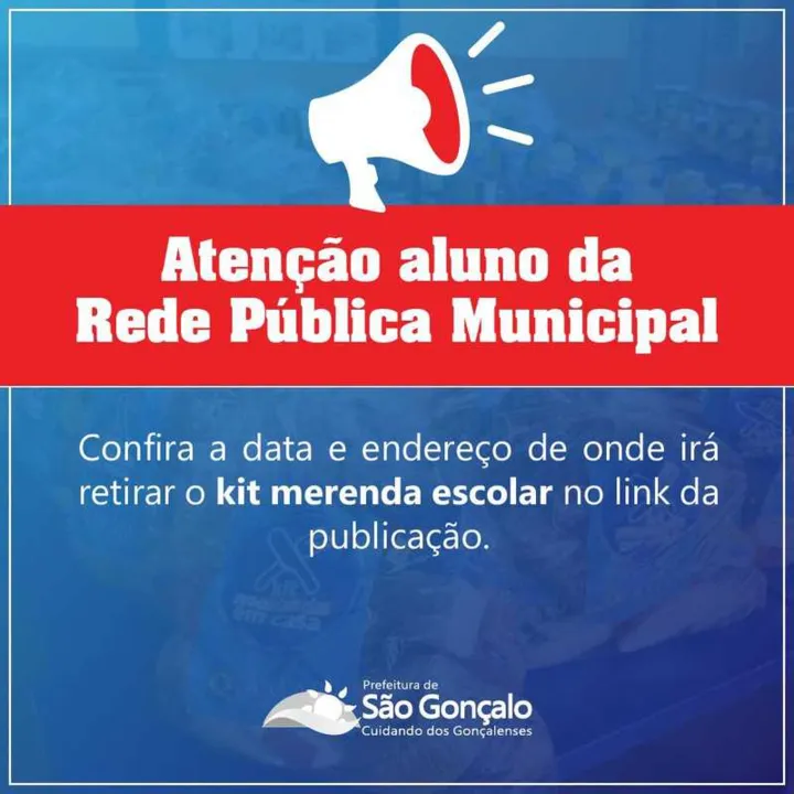 A distribuição será realizada em nove polos
