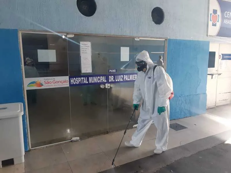Nesta terça-feira foram sanitizados todos os setores do Hospital Municipal Luiz Palmier e o Pronto Socorro Infantil