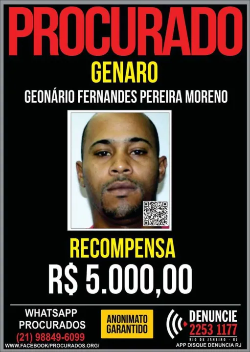 Recompensa por prisão de acusado vale R$ 5 mil  