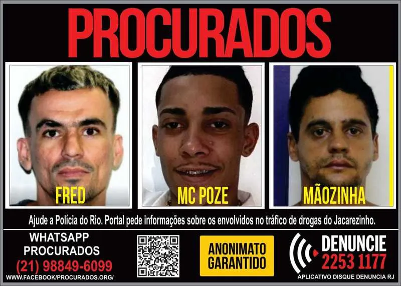 Imagem ilustrativa da imagem Acusados de ligação com o tráfico, Mc Poze do Rodo e mais dois são procurados pela polícia