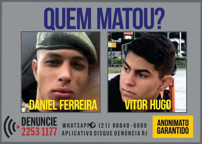 Portal dos Procurados divulgou cartaz para ajudar a Delegacia de Homicídios a encontrar informações sobre a morte dos militares