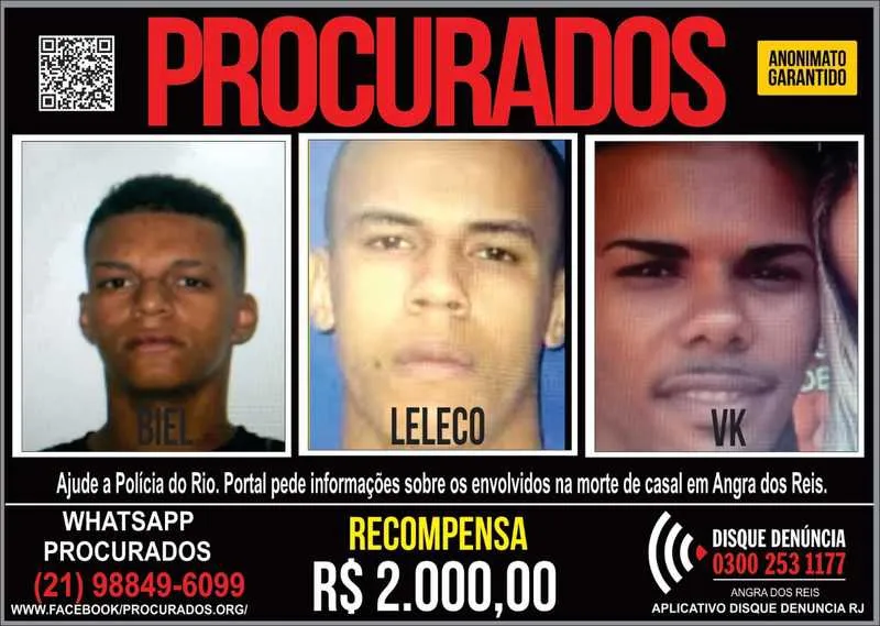 Imagem ilustrativa da imagem Polícia busca informações sobre três envolvidos em morte de casal de enfermeiros em Angra