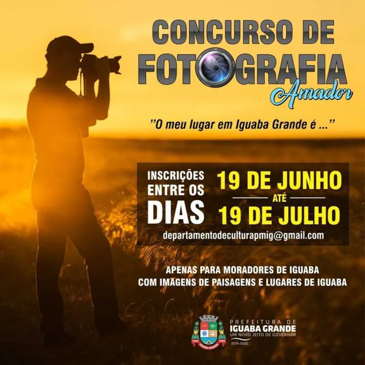 Serão aceitas fotografias de paisagens de Iguaba Grande feitas por amadores que residam no município