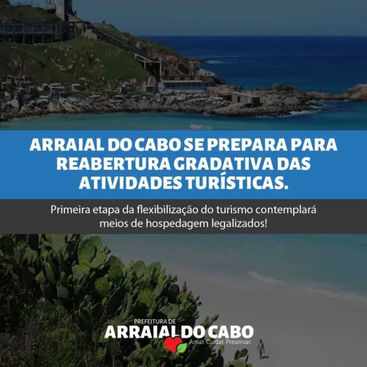 Praias e hospedagens funcionarão com 50% de ocupação