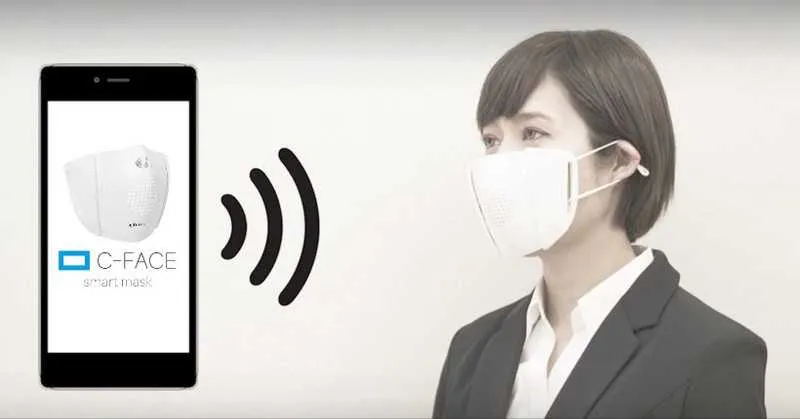 A máscara foi feita no Japão 