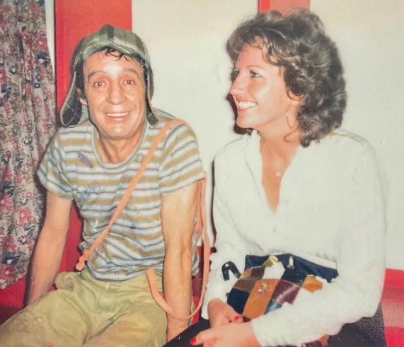 Roberto Bolaños (Chaves) e esposa de Quico