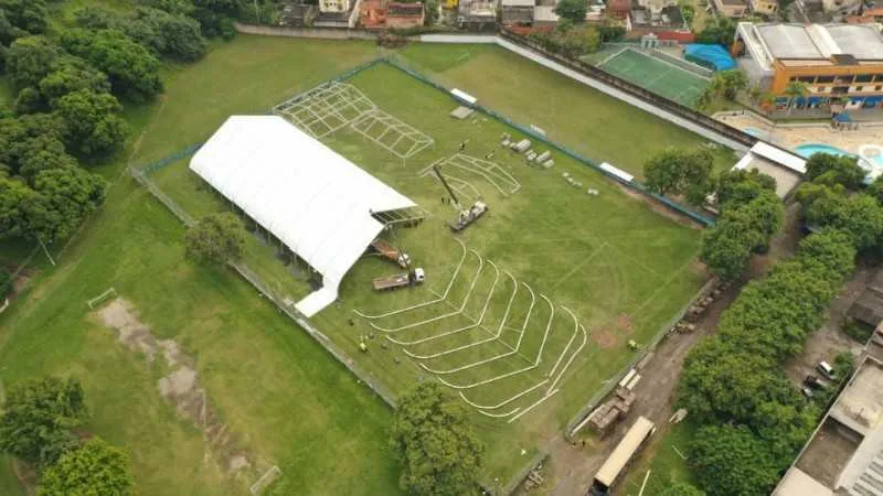 Hospital de campanha de São Gonçalo que estava sendo administrado pela Iabas, ainda não foi inaugurado, e começou a ser construído no dia 8 de abril