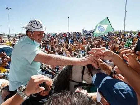 Bolsonaro fez o seu primeiro evento público após se recuperar da Covid-19