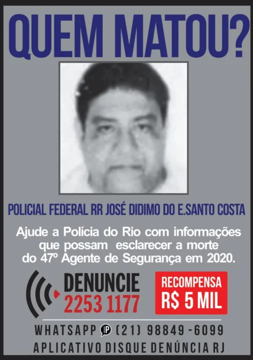 José Didimo foi executado a tiros neste domingo
