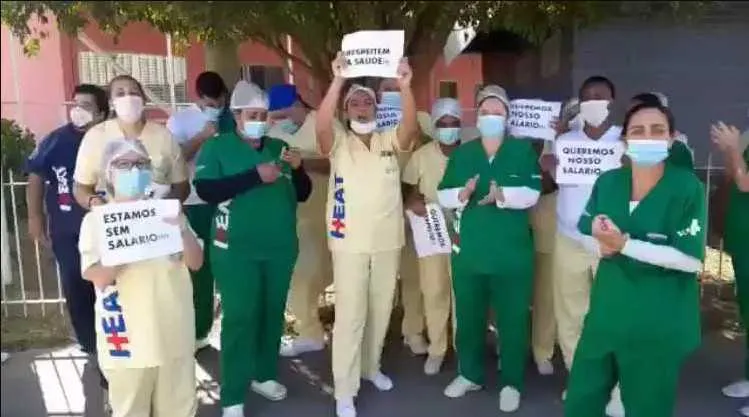 Funcionários do hospital realizaram um protesto no último dia 26