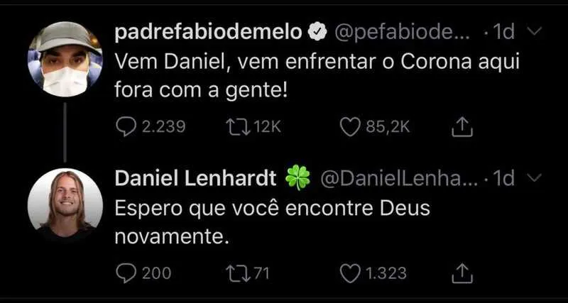 O Padre Fábio de Melo, comentou sobre a eliminação de Daniel