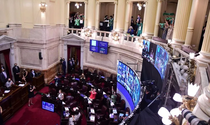O Senado da Argentina aprovou a legalização do aborto por 38 votos a 29 e uma abstenção