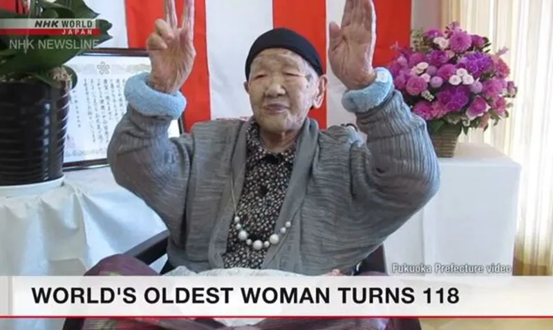 Mulher japonesa é reconhecida pelo Guinness como a pessoa mais velha do mundo e completou 118 anos